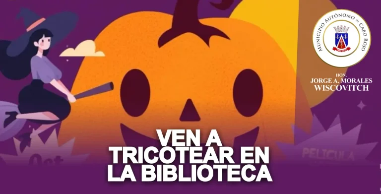 ven a tricotear en la biblioteca